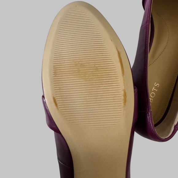 NIB Talbots Loafers Ryan Bow sz 11 Plum Flat Heel Leather - Picture 7 of 14